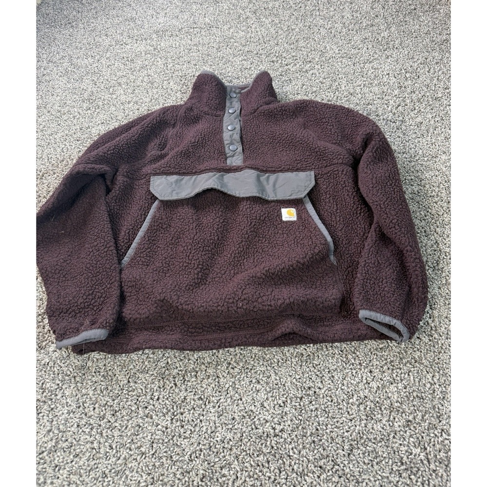 Carhartt Women's Relaxed Fit Fleece Pullover Size Small Red